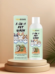 YEGBONG Each Bottle Of 100ml Pet Body Wash, Amino Acid Mild Cleaning, Anti-Tangling Hair, Hypoallergenic Tear-Free Formula, Long-Lasting Fragrance