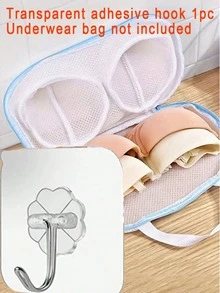 Bra Laundry Bag, For Household Washing Machine Drum Washer, Protects Bras During Wash To Prevent Deformation Special Lingerie Wash Mesh Bag Mesh Pockets Anti-Deformation Bra Lingerie Wash Bag Divine Clothes, Sticky Hooks