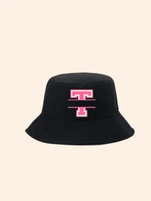 1pc Kids 26 Letter Custom Bucket Hat, Personalized Fashionable Versatile, Suitable As Gift, Fits Boys And Girls Daily Wear - Multicolor - View 6