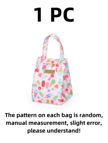 1/2 件便携式保温午餐袋,学生手持保温午餐盒,野餐,户外,夏季户外食物袋,野餐露营袋,返校 - 彩色 - 查看 17