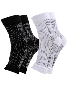 Tất nén mắt cá chân - Hỗ trợ vòm chân cho thể thao, chạy bộ, đi bộ đường dài, đạp xe | Bao chân thoải mái, thoáng khí - Nhiều màu - Xem 9