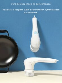 Adjustable Cleaning Brush Window Bathroom Kitchen Tool 5 In 1 Rechargeable - Random Color - View 5