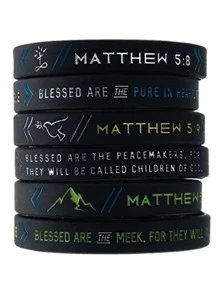 1pc/3pcs Religious Bible Verse Silicone Bracelet Rubber Wristband