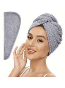 1/3pcs Ultra-Soft Microfiber Hair Turban Towel Wrap For Women - Quick Drying, Coral Velvet, 300GSM Super Absorbent, Comfortable Hair Drying Towel, Ideal Bathroom Accessory, Essential Hair Care Gift, Knitted Polyester, Low Shedding, Fragrance-Free, Suitable For Straight And Curly Hair Back To School Hair Bonnet