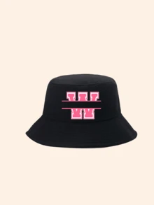 1pc Kids 26 Letter Custom Bucket Hat, Personalized Fashionable Versatile, Suitable As Gift, Fits Boys And Girls Daily Wear - Multicolor - View 27