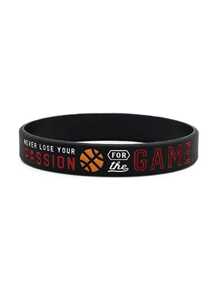 1 pièce/3 pièces Bracelet en silicone Victoire au basketball Rien n'est impossible