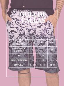 Short Playa y Alberca Hombre Estampado Traje Baño con Forro - Gris Oscuro - Ver 8