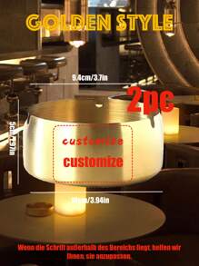 Customized Stainless Steel Windproof Ashtray, 1/2/10pcs Set, Personalized Text/Design, Gift For Men, Suitable For Store, Balcony, Living Room, Garden