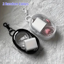 1pc Compact Transparent Cable Organizer Box - Store And Manage Data Cables, Chargers, Earphones, And Accessories With Ease - Portable, Mini, And Space-Saving Design For Home, Office, Or Travel