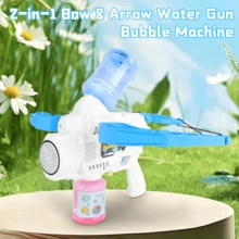 3 In 1 Bow And Arrow Bubble Machine Gun Blue - Blue - View 3