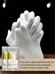 1 pièce Kit de moulage 3D de main en couple DIY, créez des souvenirs éternels! Convient comme outil pour renforcer les relations entre couples, amis (emballage aléatoire)