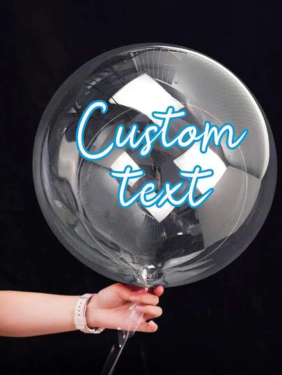 1 pieza Globo elástico transparente grande con pegatina personalizada con nombre 2025, adecuado para el Día del Padre, bodas, celebraciones y fiestas. Globo personalizado 2025, globo de graduación, globo del Día del Padre, globo del Día del Padre 2025