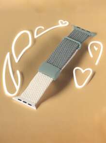 1pc Color Block Magnetic Strap Kids Watch Band Compatible With Apple Watch 38mm 40mm 41mm 42mm 44mm 45mm 46mm 49mm For Girls Boys,Sport Nylon Braided Elastic Loop Replacement Bracelets Compatible With Apple Watch Series10 9 8 7 6 5 4 3 2 1 SE Ultra1/2 For Woman Man Small Wrist