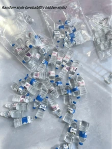 5 件逼真树脂迷你矿泉水瓶 [塑料矿泉水瓶] 娃娃屋微型装饰配件（颜色随机） - 彩色 - 查看 3