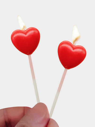Velas con forma de corazón, Velas de cumpleaños, Insertos decorativos para tarta de cumpleaños, Decoraciones para tarta de cumpleaños, Decoraciones para tarta de otoño, Decoraciones para tartas, Suministros de decoración para hornear