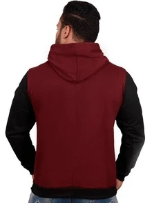 Sweatshirt Coat Cold Weather Blouse Sports Jacket Open Tracksuit - Burdeos - Ver 5