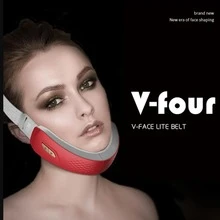Double Chin Reducer Ems Facial Lifting Massager V-Line Lifting Belt Red Blue Light Face S Vibration Massager - 白色 - 查看 5