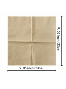 200 Sheets Bamboo Pulp Natural Color Daily Napkins, Disposable Foldable Kitchen, Dining Table, Event Occasions Soft Bamboo Paper Tissue,Kitchen,Bathroom,Home,Household Supplies - Beige - View 2