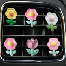 6 件套带出风口夹，汽车配件，适合男女，汽车出风口装饰 - 彩色 - 查看 8