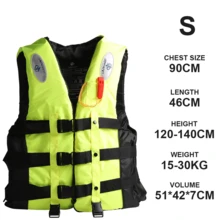S M L XL XXL XXXLStock Adult Buoyancy Aid Sailing Kayak Boating Life Jacket Vest With A Whistle Attached - Fluorescent Green - View 4