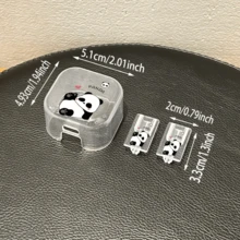 Bộ 3 ốp lưng bảo vệ bộ sạc trong suốt bằng TPU hình gấu trúc/hoạt hình/hoa dễ thương tương thích với iPhone 13/14/15/16, 18W/20W - Bao gồm ốp lưng sạc tường hình gấu trúc, bảo vệ cáp - Quà tặng lý tưởng - Trong sáng - Xem 5