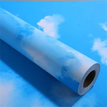 1 Roll Of Sky Blue Wallpaper 17.71"X196.8" Matte Texture Self-Adhesive Wallpaper Pvc Waterproof And Oil-Proof Stickers Are Peeled Off And Pasted, Easy To Remove, Suitable For Home Decoration And Wall Decoration