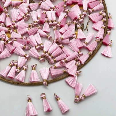 20mm Mini Metal Ring, Tassel Decorations, Tassel Pendant, Pendant, Crafts, Jewelry, Earring Accessories, Decorative Material, Bangs Decoration, DIY Handmade Jewelry, Earring Decor Material, 39 Color Options Available, Colorful Handmade Tassel Pendant With Gold Ring, Suitable For DIY Jewelry Accessories, Handicrafts, Fans, Pendant Decor, Pet Bib Decor, Gift Decor, Home Decor, Wedding Gifts, Bridal Favors, Holiday Gifts, Party Supplies