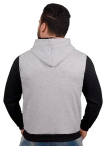 Sweatshirt Coat Cold Weather Blouse Sports Jacket Open Tracksuit - Grey - View 5