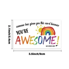10/20/30pcs Rainbow Encouragement Cards "You're Amazing" | Colorful Motivational Praise Cards For Teachers, Nurses & Volunteers - Multicolor - View 4