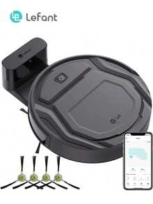 LEFANT M210P Robot Vacuum Cleaner, 7.8cm Ultra-Slim, Alexa Voice Control, Self-Charging, Strong Suction For Pet Hair & Carpets - màu đen - Xem 2