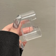 Bộ 3 ốp lưng bảo vệ bộ sạc trong suốt bằng TPU hình gấu trúc/hoạt hình/hoa dễ thương tương thích với iPhone 13/14/15/16, 18W/20W - Bao gồm ốp lưng sạc tường hình gấu trúc, bảo vệ cáp - Quà tặng lý tưởng - Trong sáng - Xem 4