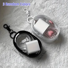 1pc Compact Transparent Cable Organizer Box - Store And Manage Data Cables, Chargers, Earphones, And Accessories With Ease - Portable, Mini, And Space-Saving Design For Home, Office, Or Travel