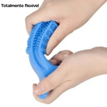 Mordedor Pet Higienizador Dental Cão Escova De Limpeza Bucal Brinquedo Para Cachorro Raças Pequenas - Azul - Visão 6
