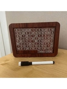 1 件创意家居装饰木制现金储蓄盒，木制硬币银行带硬币计数目标，DIY 组装，适合男孩和女孩，颜色随机，学校用品，返校