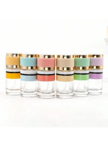 1个30ml玻璃高档香水分装瓶圆柱彩色喷雾玻璃瓶香氛喷雾瓶化妆水空瓶螺丝（颜色随机，香水分装工具四件套） - 彩色 - 查看 2