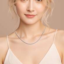 dollrinboy 1pc 18K Gold Plated Stainless Steel Rope Chain Necklace For Men And Women