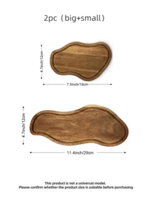 1pc Peanut Shaped Paulownia Wood Tray - Multifunctional Jewelry Box, Elegant Vanity Tray, Stylish Snack Platter, Vintage Fruit Display, Decorative Cutlery Stand, Ideal For Christmas, Thanksgiving, New Year Celebrations, Valentine's Day Parties, And A Perfect Gift For Loved Ones To Elevate Your Holiday Tablescape With Its Timeless Charm And Practicality. - Brown - View 18