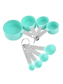 8pcs Measuring Cups & Spoons Set, Stackable Cups And Spoons, Nesting Measure Cups With Stainless Steel Handle, Kitchen Gadgets For Cooking & Baking