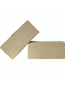 200 Sheets Bamboo Pulp Natural Color Daily Napkins, Disposable Foldable Kitchen, Dining Table, Event Occasions Soft Bamboo Paper Tissue,Kitchen,Bathroom,Home,Household Supplies - Beige - View 3