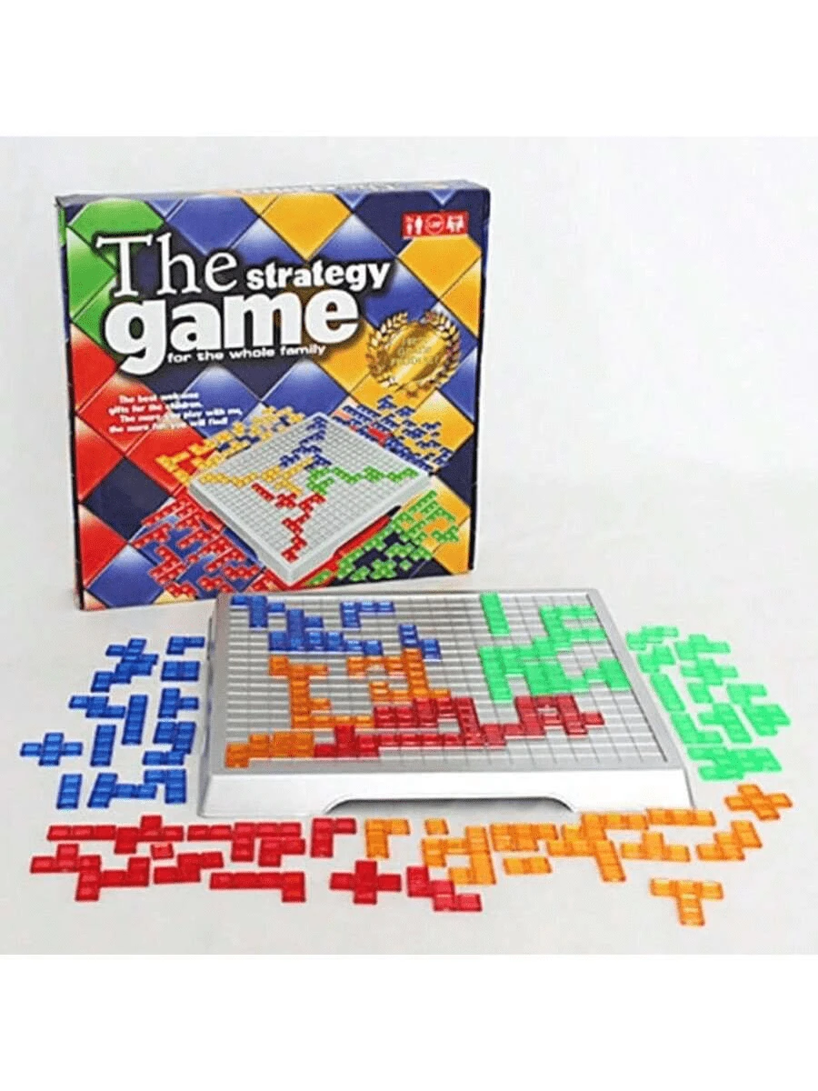 1 pieza - Juego de mesa de rompecabezas intelectual Blokus, versión en inglés, juegos de fiesta para familia, set para 2 jugadores/4 jugadores