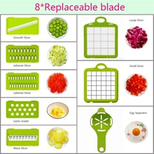 14-In-1 Vegetable Chopper, Multi-Function Fruit Slicer Manual, Plastic, For Slicing, Dicing, Shredding With Container, Perfect For Onions, Potatoes, Tomatoes, Cucumbers, Carrots, Ideal For Holiday Celebrations, Restaurant Food Prep