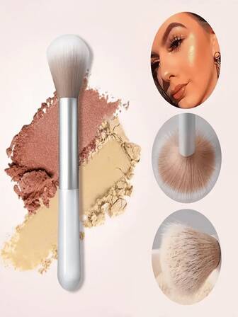 1/2/3/4支装蓬松化妆刷，高光泽刷，粉状腮红刷，便携式混合刷，眉粉两用刷，白色蘑菇造型旅行化妆刷，适用于控制粉状腮红的色调，或用作指甲油除尘刷，清洁指甲表面，适合女性和女孩使用。美容健康 > 美容工具 > 化妆刷 > 面部刷，粉底刷，遮瑕刷，腮红刷，修容刷，腮红刷，古铜粉刷，散粉刷，粉底刷，腮红刷