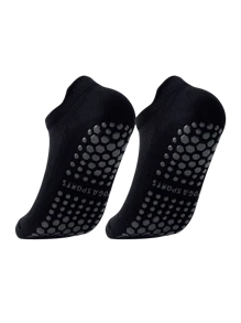 2/4 pary czarnych i białych krótkich skarpetek do jogi/pilatesu/tańca, oddychające, antypoślizgowe, miękkie i wygodne