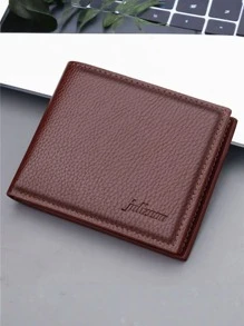 1pc Men's Fashion Simple Wallet Card Bag, Business Horizontal Short Wallet, Fashionable Large Capacity Wallet, Portable Credit Card Wallet