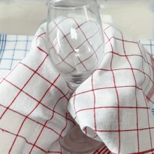 2/4/6/8/12 Stücke Geschirrtücher, 2-farbige Küchentücher, Küchentücher mit Gitternetz Muster, 100% Baumwolle gestreifte & karierten Küchentücher, blau kariert, rot kariert, schwarz kariert, für Küche & Esszimmer, Küchenutensilien