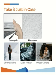 1 Stück Outdoor Notfall-Überlebensdecke für Menschen mit Silbereffekt, tragbare Outdoor-Notfalldecke, multifunktionale Isolationsdecke, silberner Regenmantel-Notfallausrüstung für Wanderungen