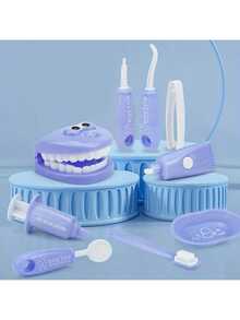 9 件儿童牙医护士玩具，牙医角色扮演套装玩具，儿童蒙特梭利教育互动玩具，适合男孩女孩，牙科检查玩具，医生角色扮演礼物，适合幼儿，生日礼物 - 彩色 - 查看 6