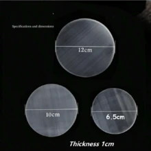 1pc Selenite Crystal Plate - Smooth Translucent White Stone With Blue Hues, Bohemian Style Home Decor & Gift For Valentine's Day, Christmas, Easter, New Year, Mother's & Father's Day, Graduation Season - White - View 2