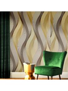 Modern Luxury Abstract Striped Self-Adhesive Wallpaper - Peel And Paste, Waterproof, Detachable, Vinyl Internet Famous Background Wall For Lining Living Rooms, Bedrooms, And Drawers