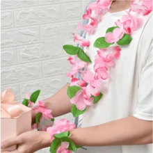 Ghirlanda gigante di fiori Hawaii lunga 6 m/19,7 ft - Decorazione per feste tropicali in poliestere, riutilizzabile e facile da installare, senza piume, senza alimentazione elettrica, adatta per giardino, spiaggia, stile fattoria | Decorazione floreale colorata da appendere adatta per varie celebrazioni